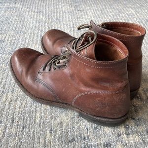 Frye men’s ‘Prison Work Boot’. Whiskey brown.